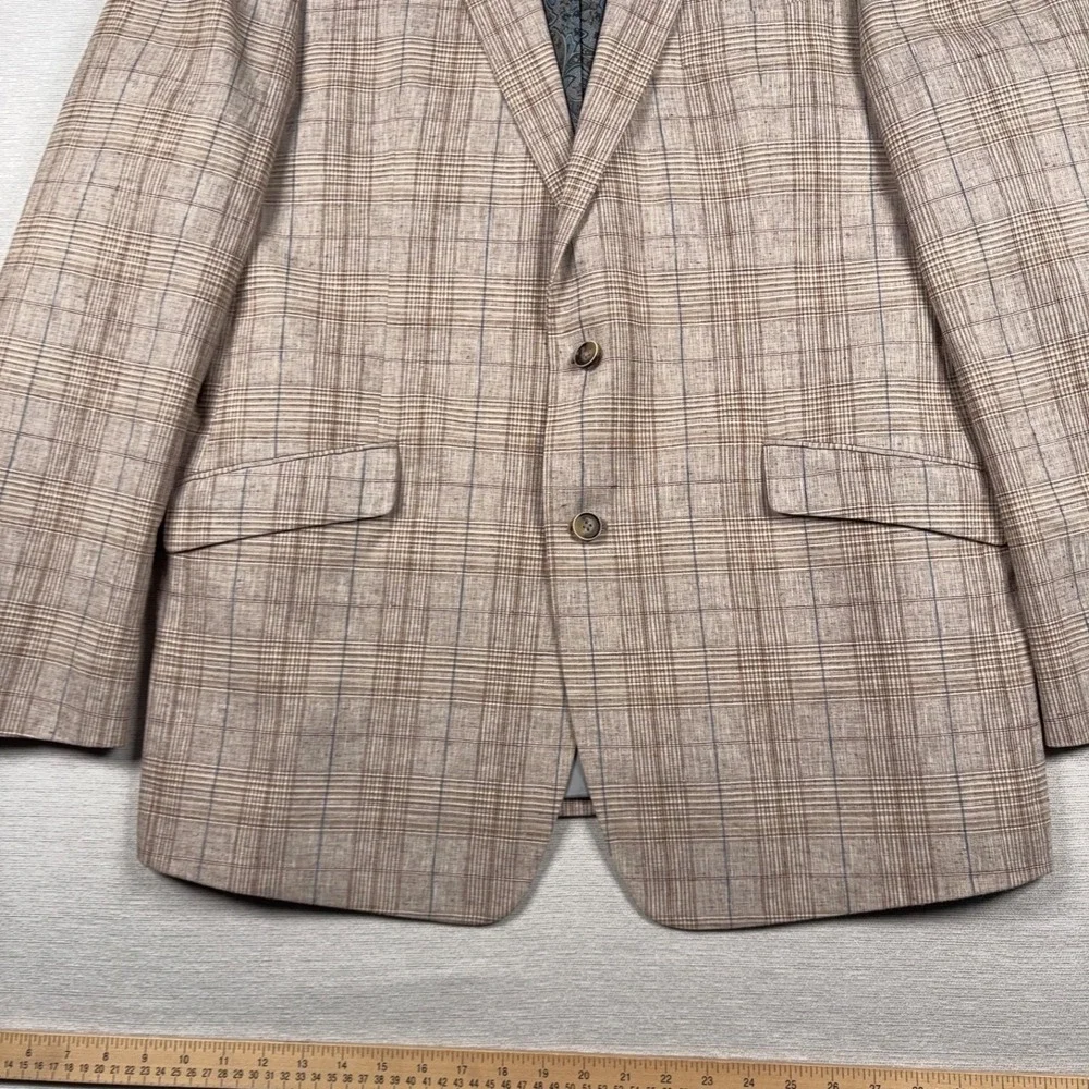 Joseph Abboud Joe Slim Fit Blazer Mens Size 46L Long Linen Cotton Blend